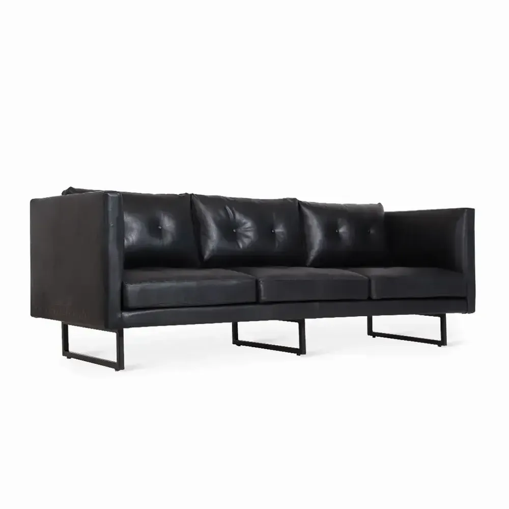 Sofas - Giza Three Seater Soildwood Sofa - ALANKARAM