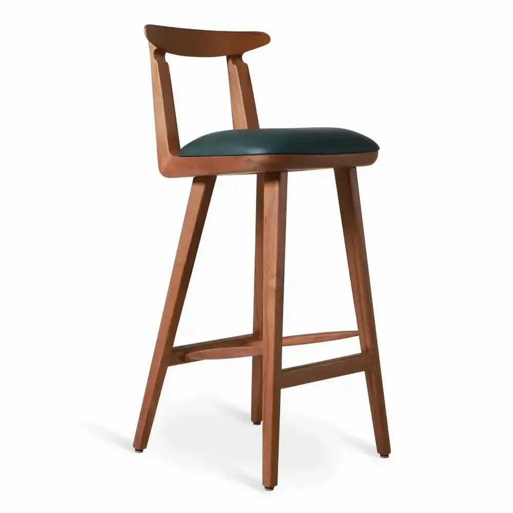 Chairs - Oriq - Teakwood High / Bar Chair - ALANKARAM