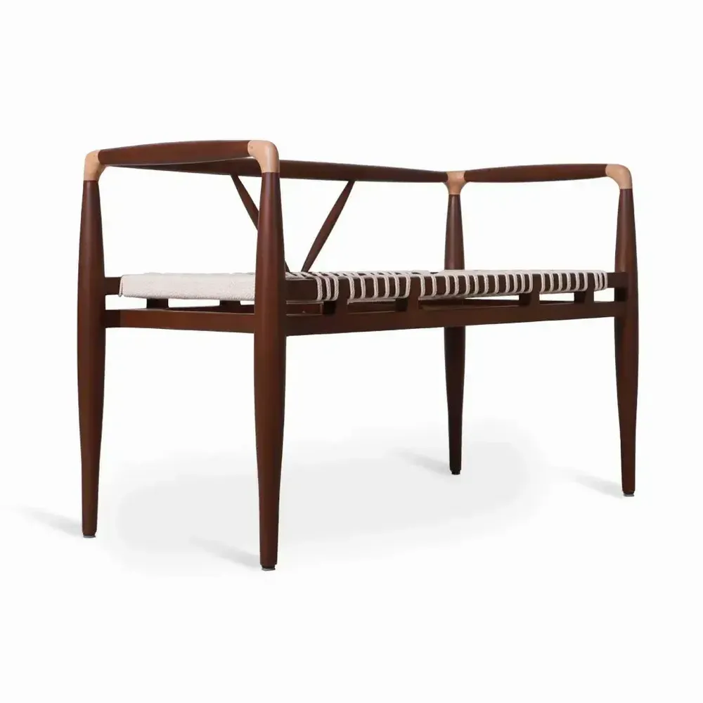 Bancs - Bangku - Banc deux places en bois massif - ALANKARAM