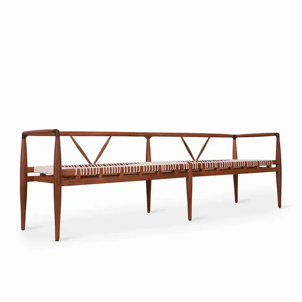Benches - Bangku Five Seater Teakwood Bench - ALANKARAM