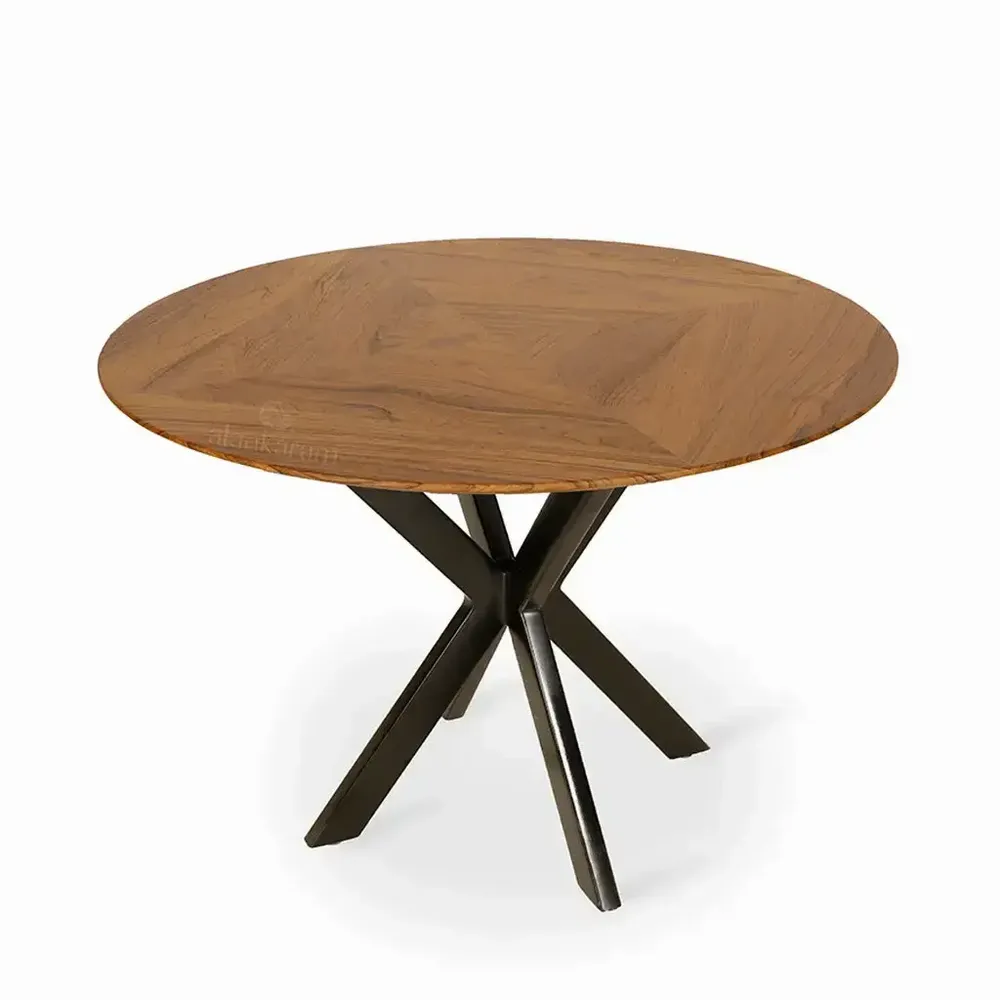 Desks - Korsa - Teakwood Top Open Office Table - ALANKARAM