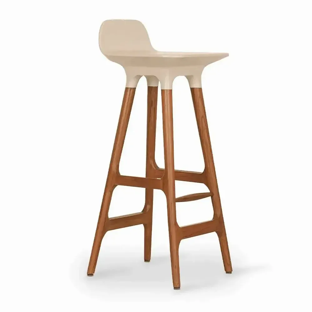 Chaises - Inalt - Chaise haute / de bar en PU blanc - ALANKARAM