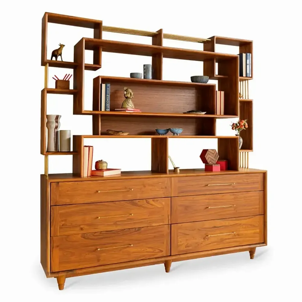 Cutlery set - Aasad - Teakwood Cutlery Unit with Brass - ALANKARAM