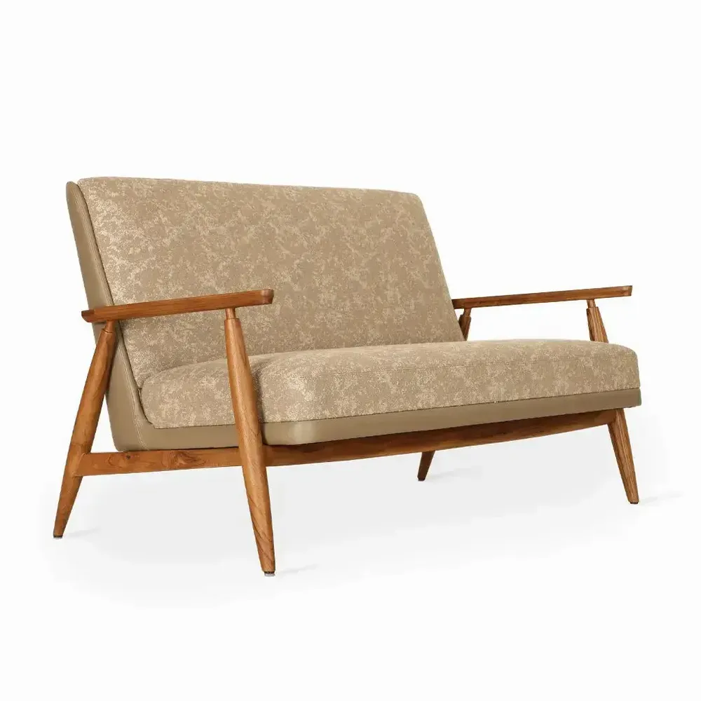 Sofas - Aronui Two Seater Teakwood Sofa - ALANKARAM