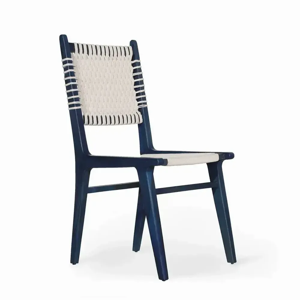 Chairs - Asandi - Blue with Full Cotton Rope - ALANKARAM