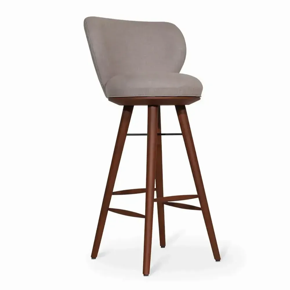 Chaises - Bhrami - Chaise haute en bois teinté noyer - ALANKARAM