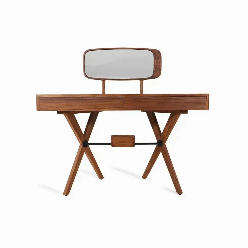 Sideboards - Byra Teak Wood Dressing Table - ALANKARAM