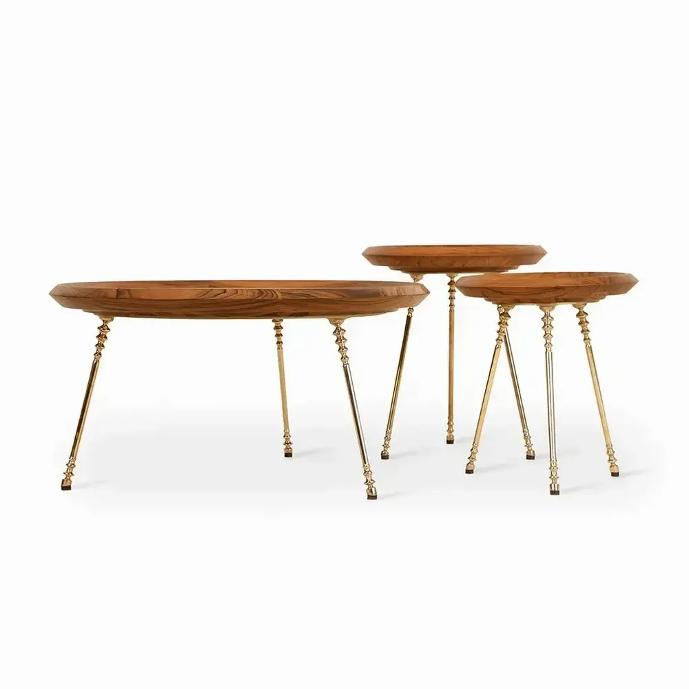 Other tables - Conico - Teakwood Nested Table - ALANKARAM
