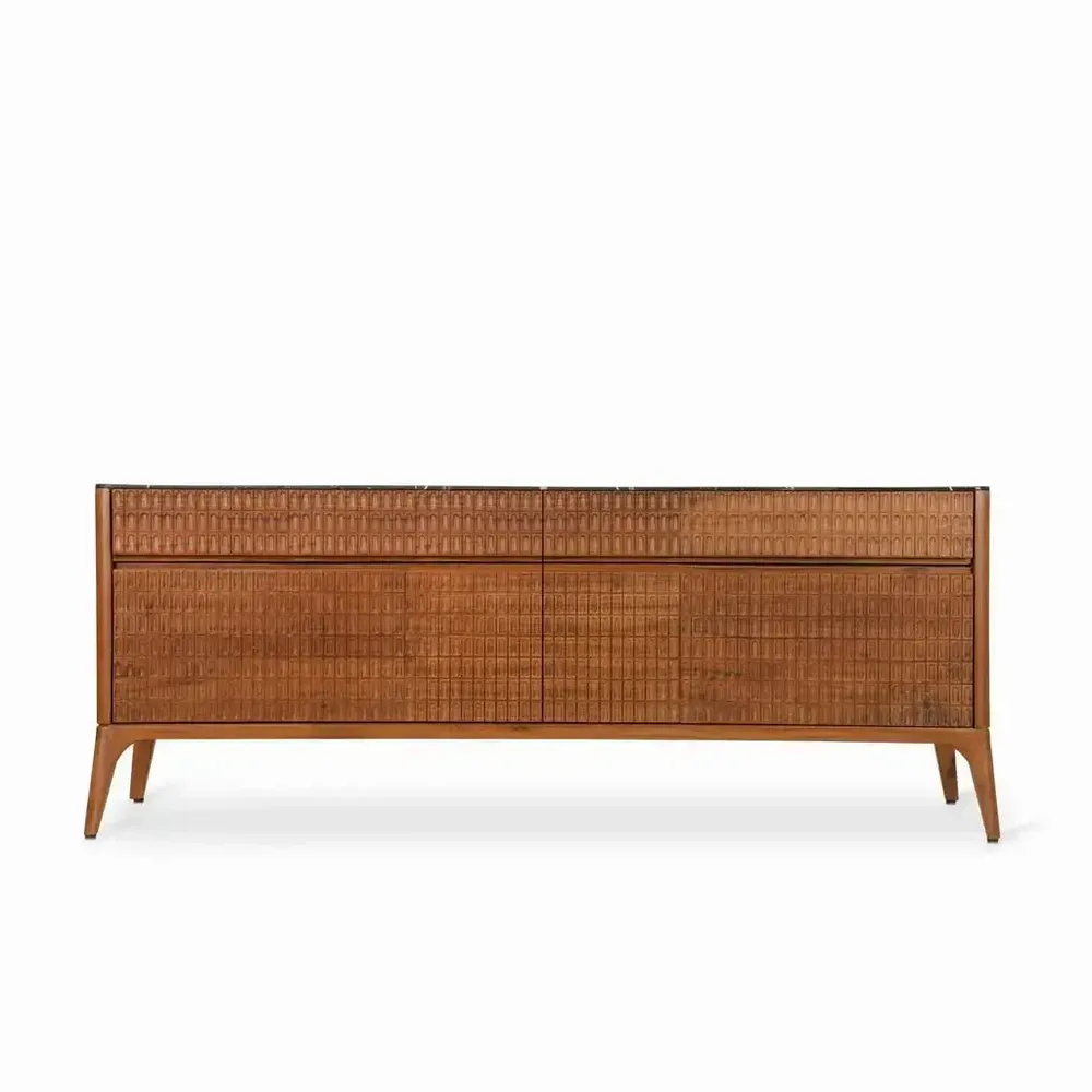 TV stands - Crag Teakwood TV Unit - ALANKARAM