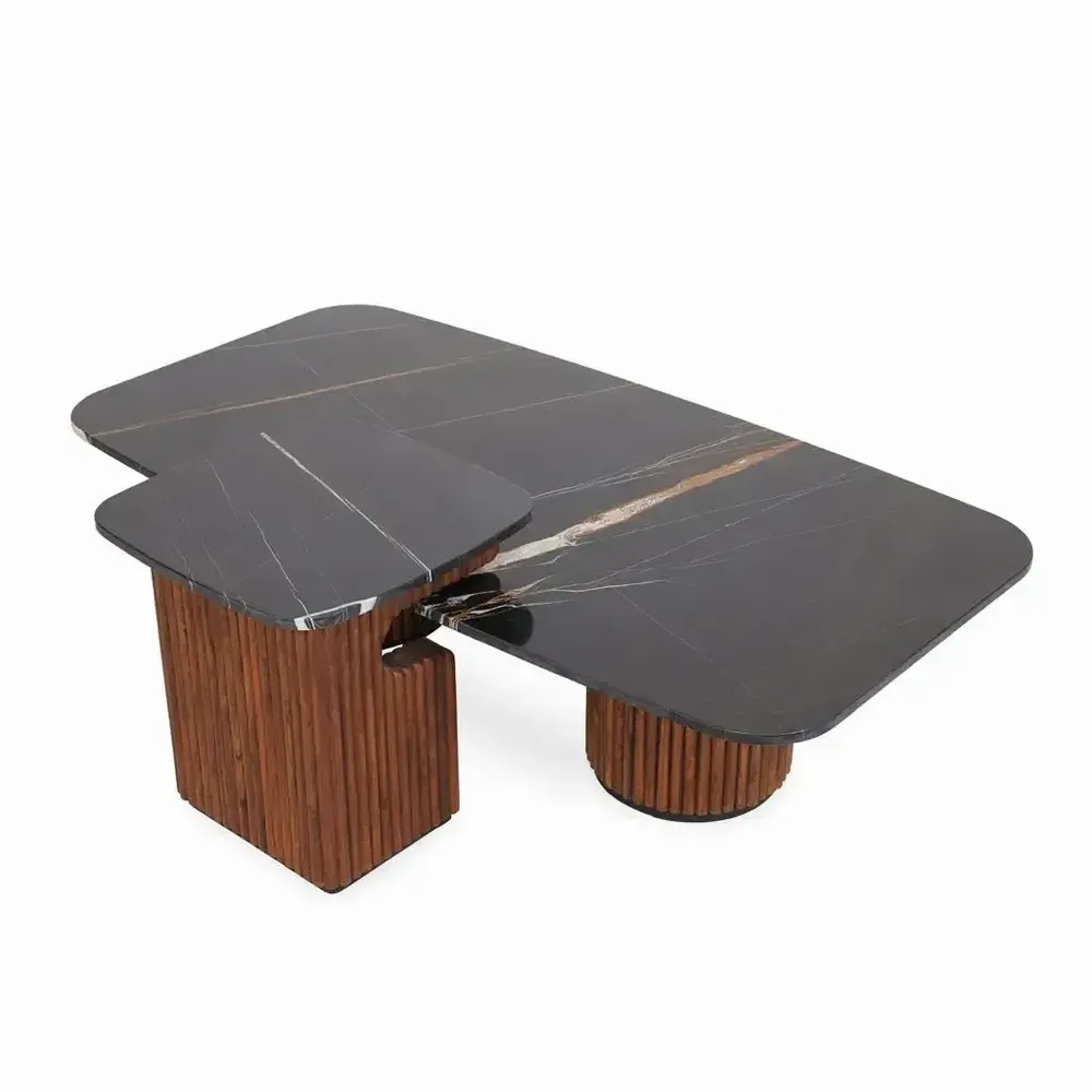 Autres tables  - Dwij - Table centrale en teck - ALANKARAM