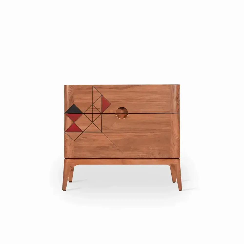 Night tables - Foliga Teakwood Bedside Unit - ALANKARAM
