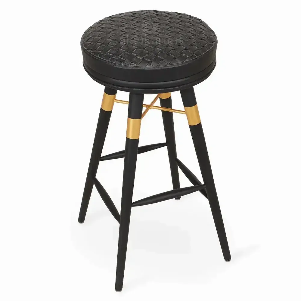 Chaises - Girar - Tabouret haut en bois - ALANKARAM