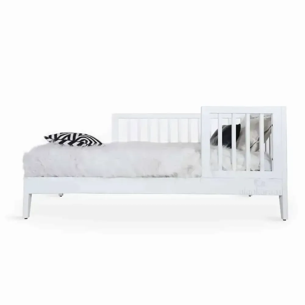 Children's bedrooms - Gwely - White Single Solidwood Bed - ALANKARAM