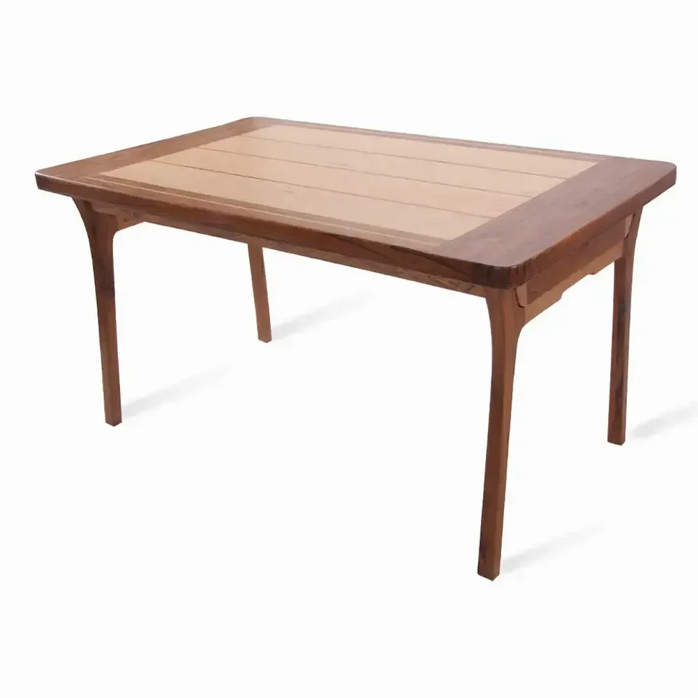 Dining Tables - Ibha - Solidwood Dining Table with Teakwood Top - ALANKARAM