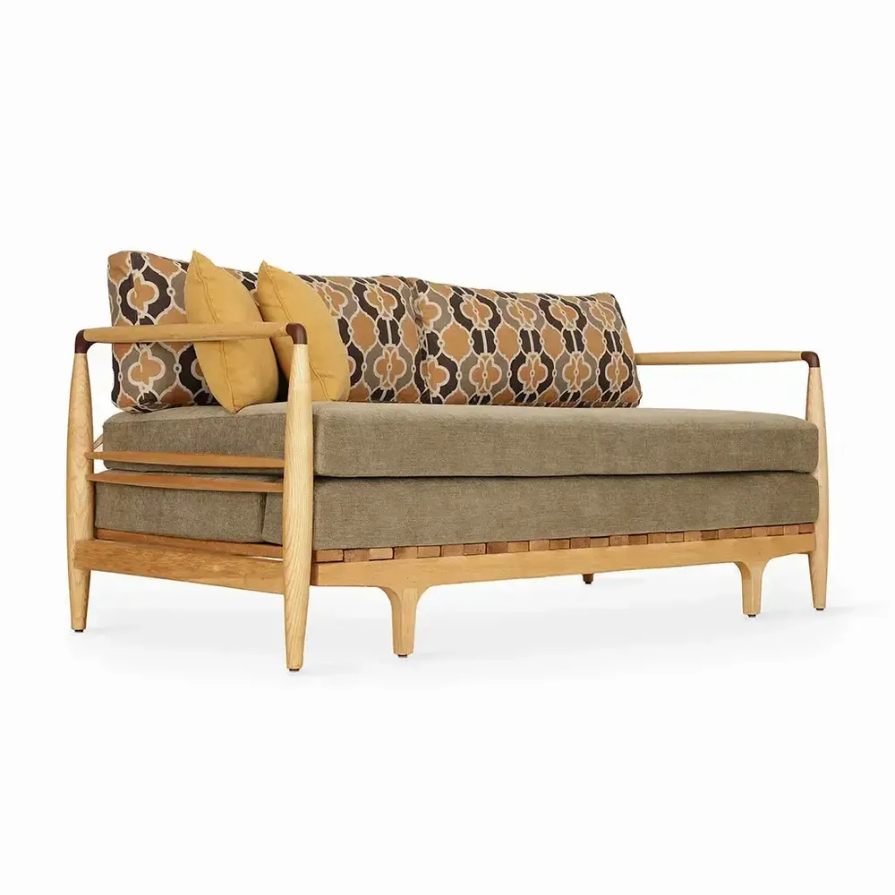Sofas - Ikili - Solidwood Two Seater Sofa Cum Bed - ALANKARAM