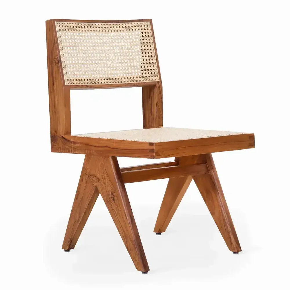 Chaises - Jeanneret - Chaise de salle à manger/bureau en teck - ALANKARAM