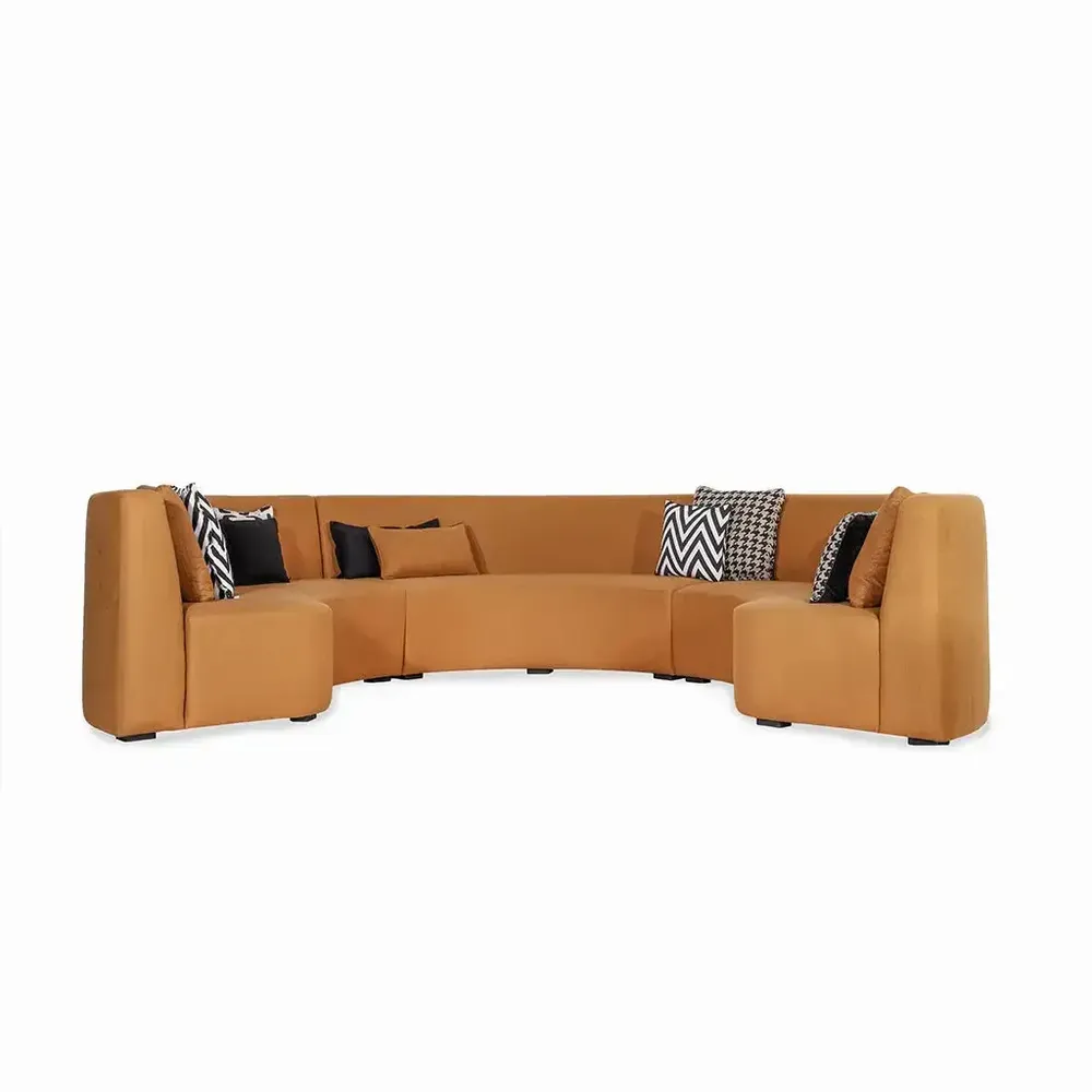 Sofas - Kerek - Six Seater Solidwood Round Sofa - ALANKARAM