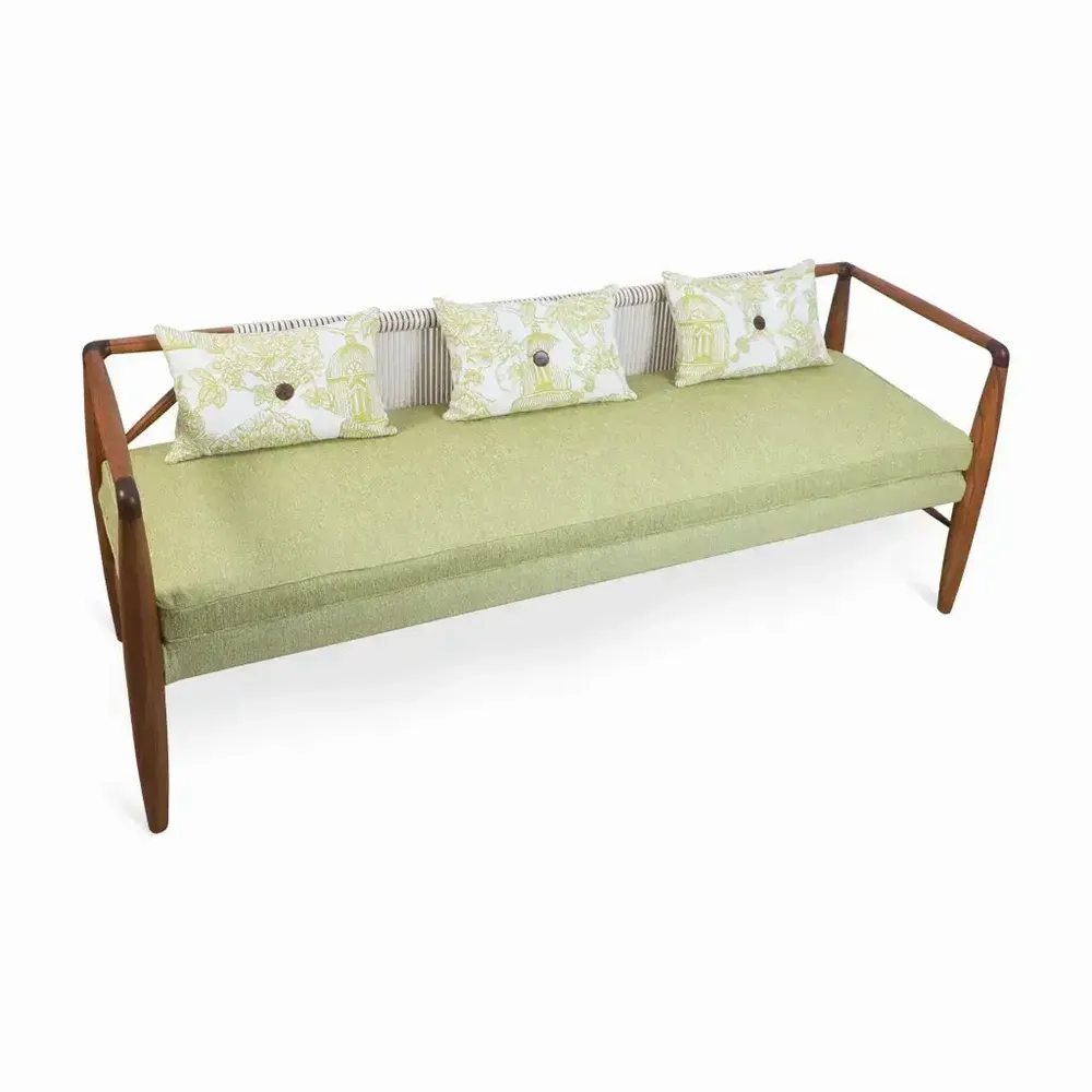 Sofas - Kutu - Three Seater Teakwood Sofa - ALANKARAM