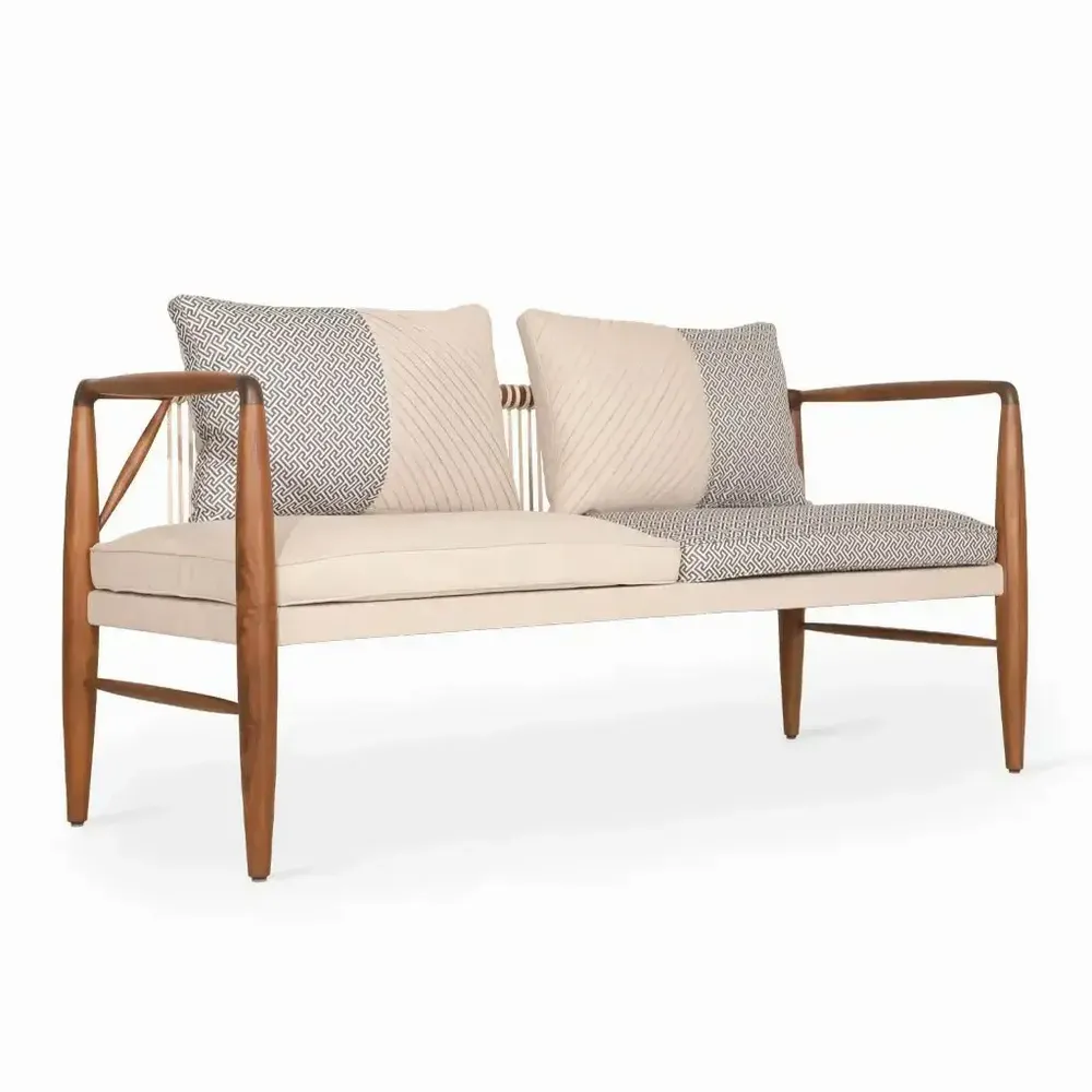 Canapés - Canapé deux places en teck Kutu - ALANKARAM