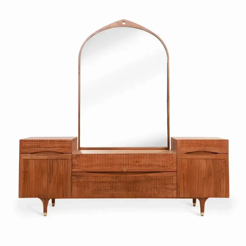 Buffets - Commode Labiska avec étagères de rangement - ALANKARAM