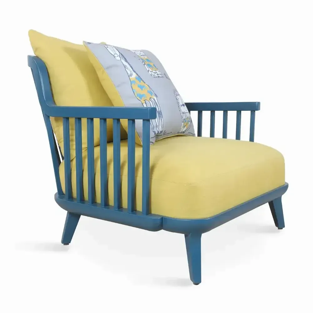 Chaises - Lega - Fauteuil en bois massif - ALANKARAM