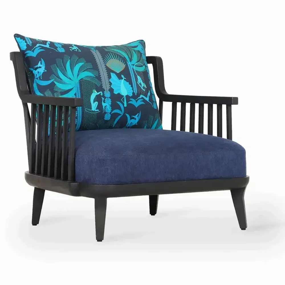 Chaises - Lega - Fauteuil en bois massif - ALANKARAM