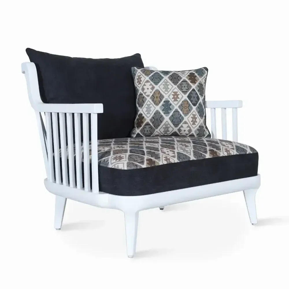 Chaises - Lega - Fauteuil en bois massif - ALANKARAM