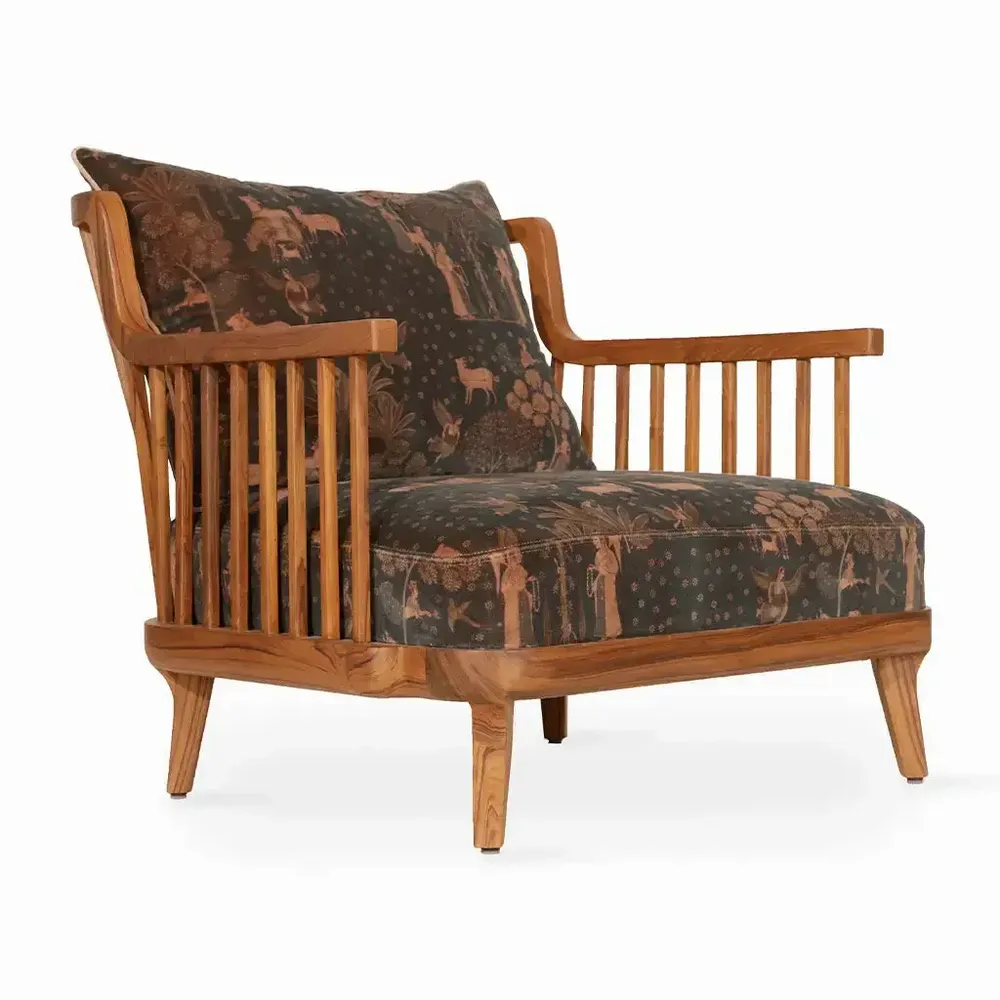Chairs - Lega - Teakwood Lounge Chair - ALANKARAM