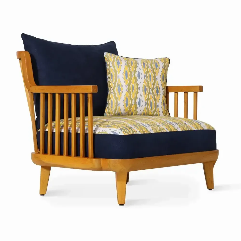 Chairs - Lega - Teakwood Lounge Chair - ALANKARAM