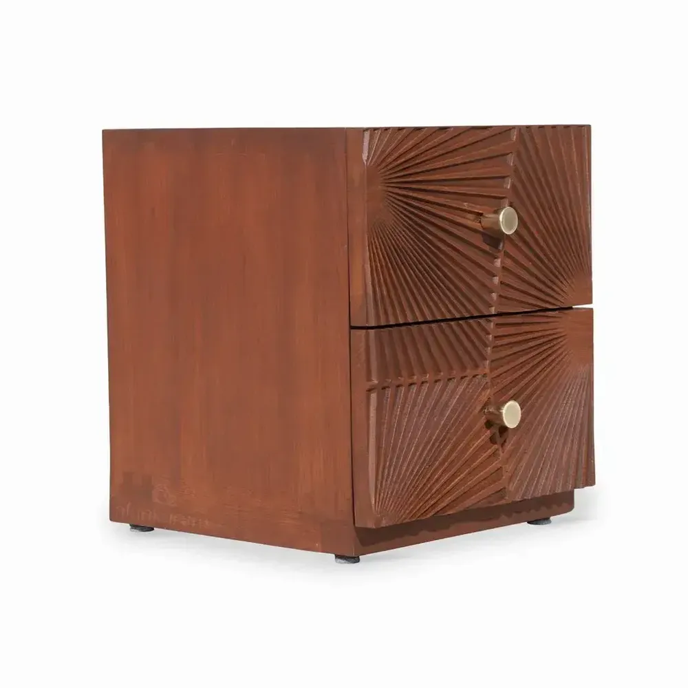 Night tables - Luce - Teakwood Bedside Unit - ALANKARAM