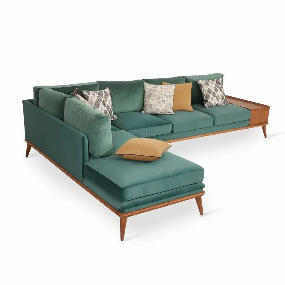 Sofas - Mysig - Teakwood Six Seater Sofa - ALANKARAM