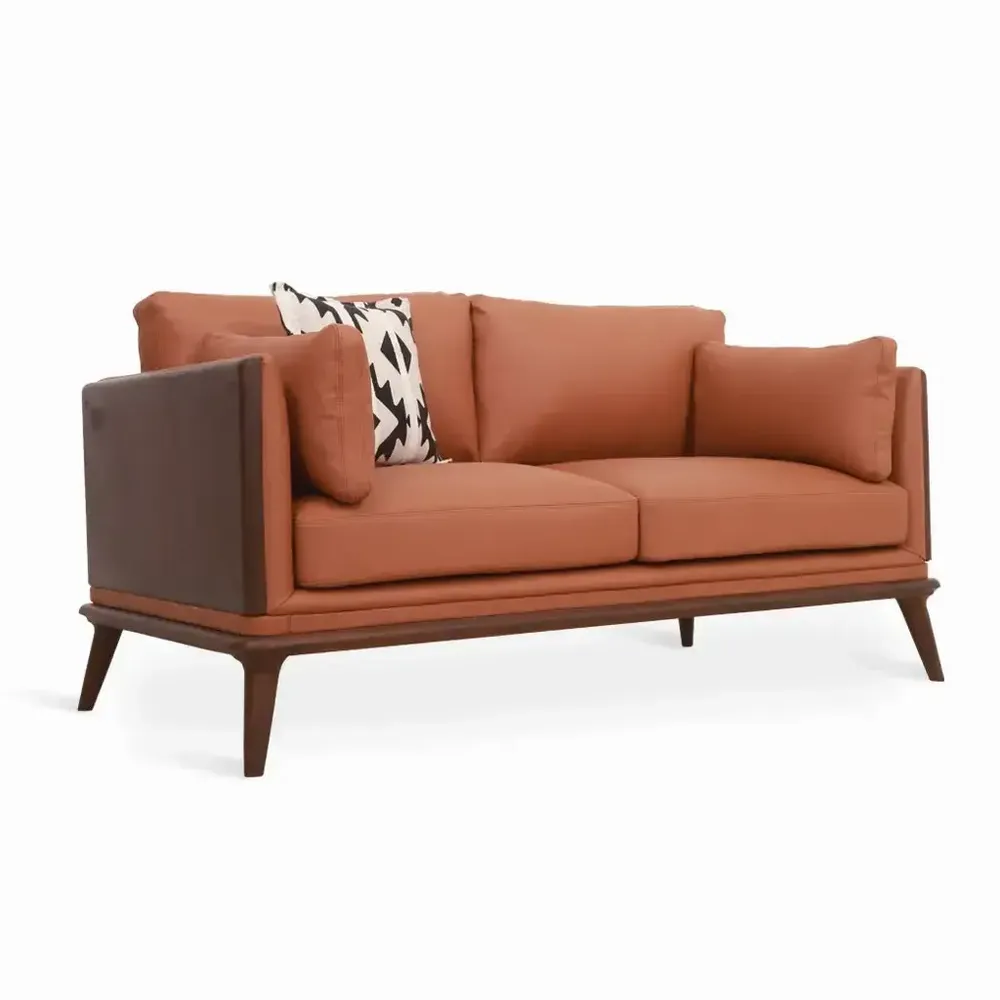 Sofas - Mysig - Two Seater Teakwood Sofa - ALANKARAM