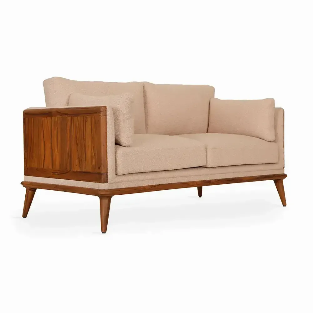 Sofas - Mysig - Two Seater Teakwood Sofa - ALANKARAM