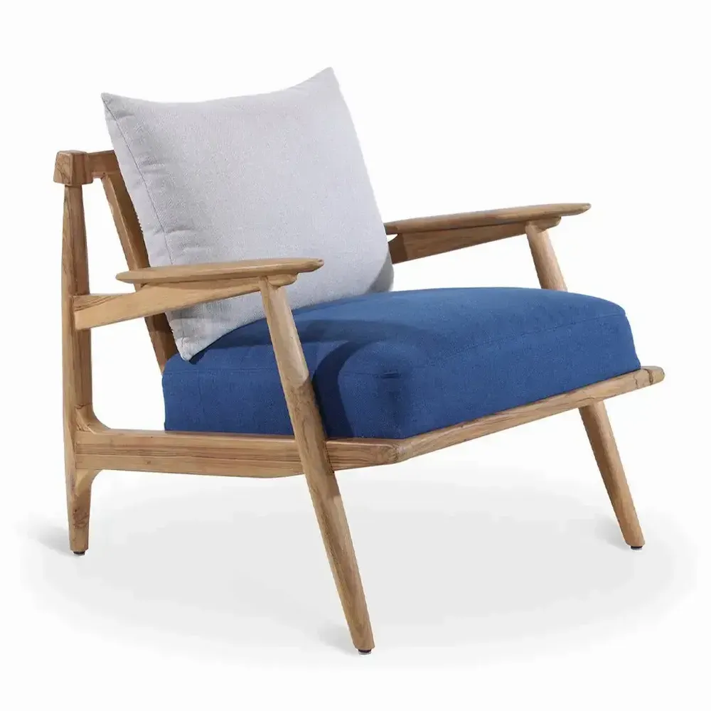 Chairs - Obalo - Teakwood Lounge Chair - ALANKARAM