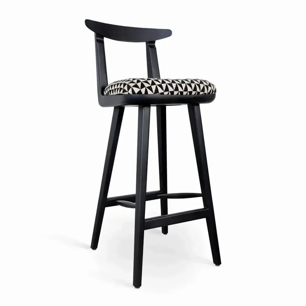 Chairs - Oriq - High / Bar Chair with Black Stain - ALANKARAM