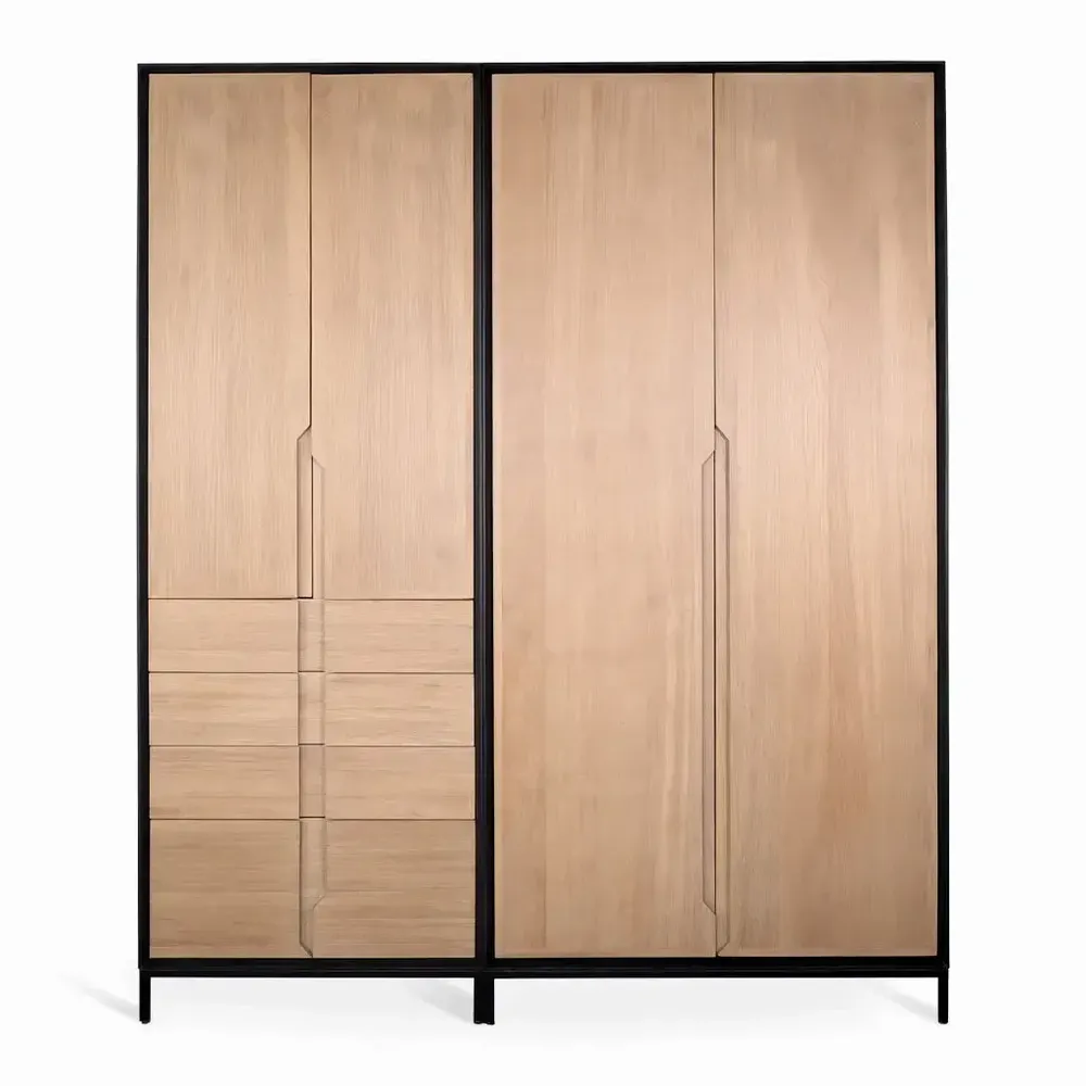 Armoires - Armoire Orman en bois massif avec pieds en métal - ALANKARAM