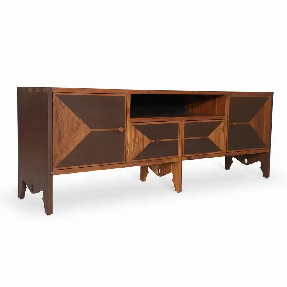 TV stands - Papaho Teakwood TV Unit - ALANKARAM