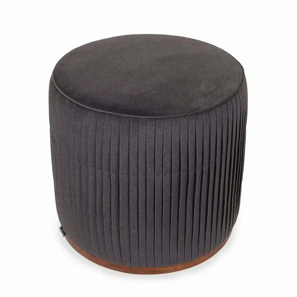 Poufs - Pouf - Ottoman rond en teck - ALANKARAM