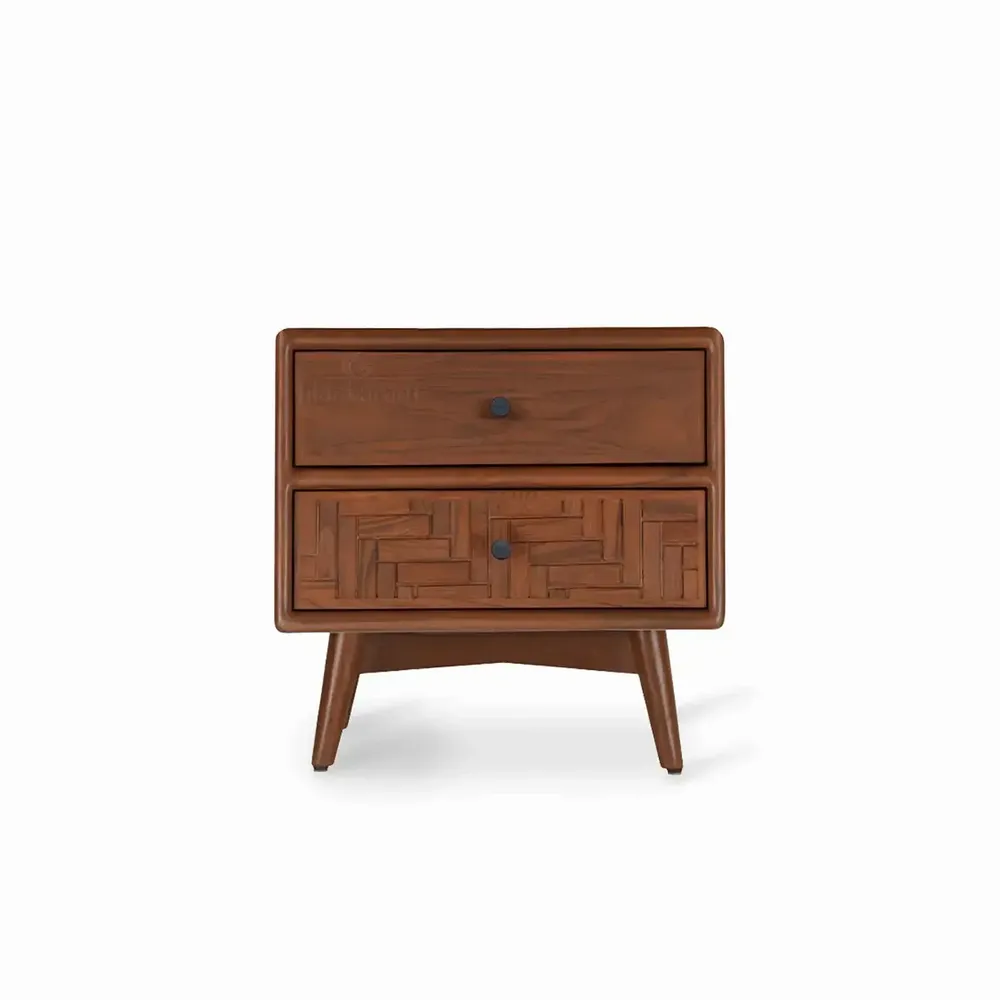 Night tables - Pustak Daraj - Teakwood Bedside Unit - ALANKARAM