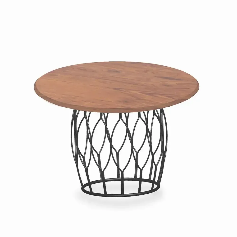 Autres tables  - Qasan - Table d'appoint avec plateau en bois - ALANKARAM
