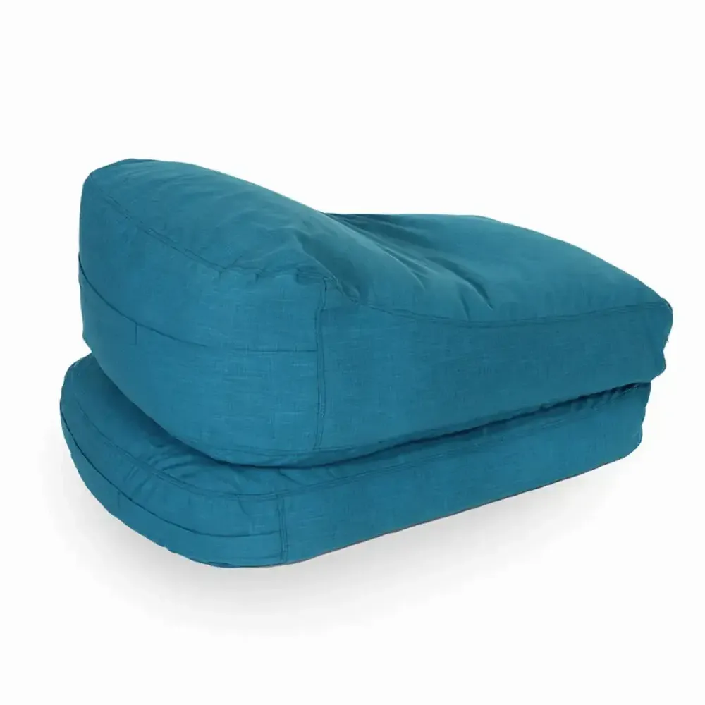 Ottomans - Qulay - Seating with Blue Fabric - ALANKARAM