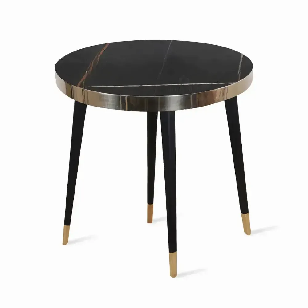 Other tables - Rabi - Cafe table With Stone Top - ALANKARAM