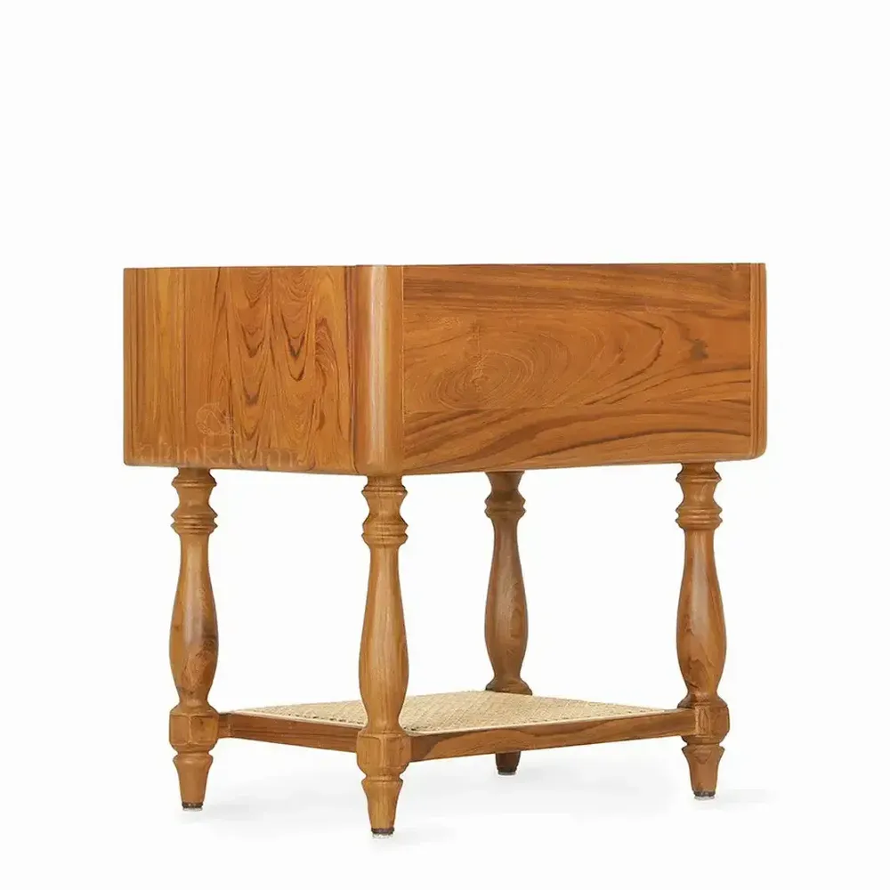 Night tables - Rafu Teakwood Bedside Unit - ALANKARAM