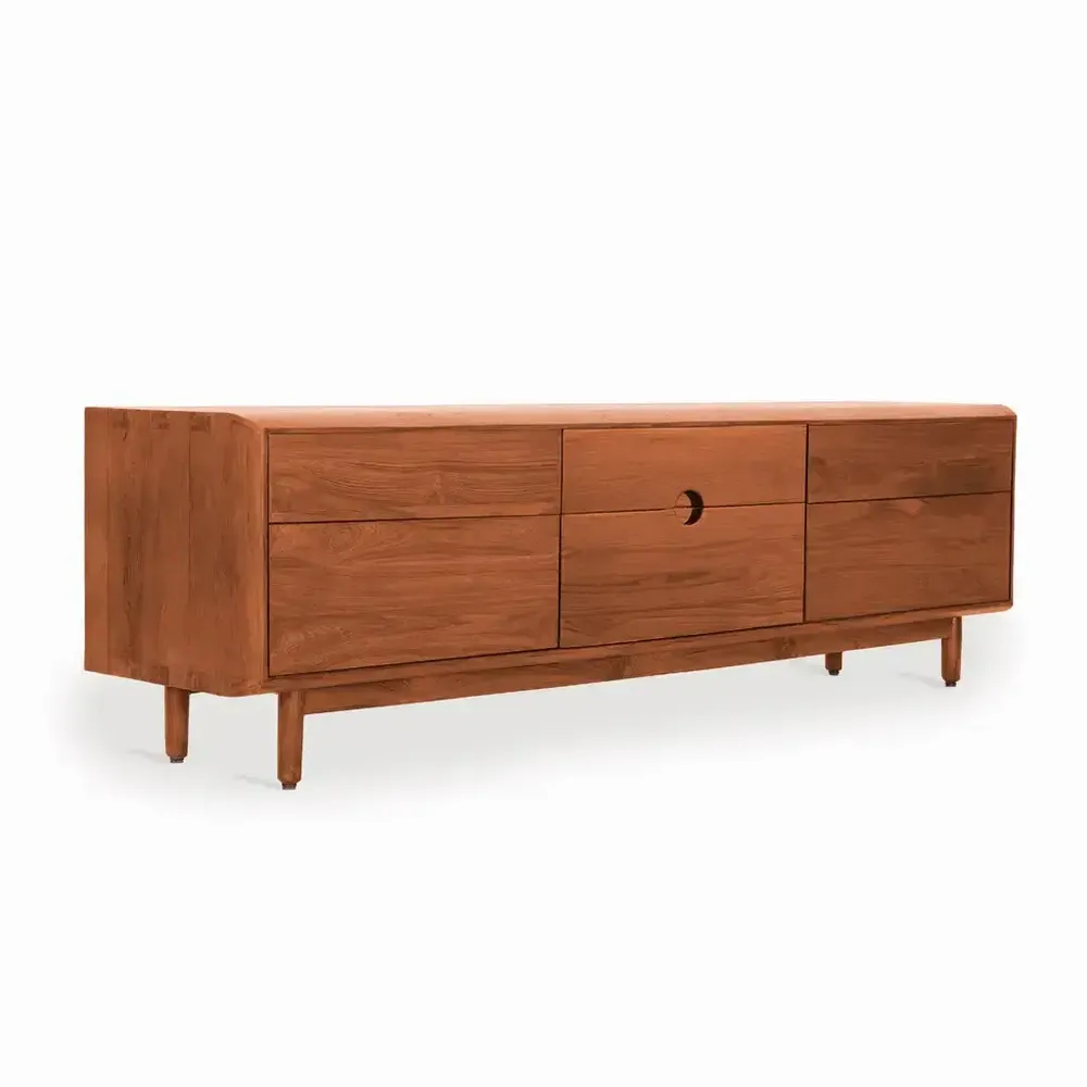 TV stands - Regal Teakwood TV Unit - ALANKARAM