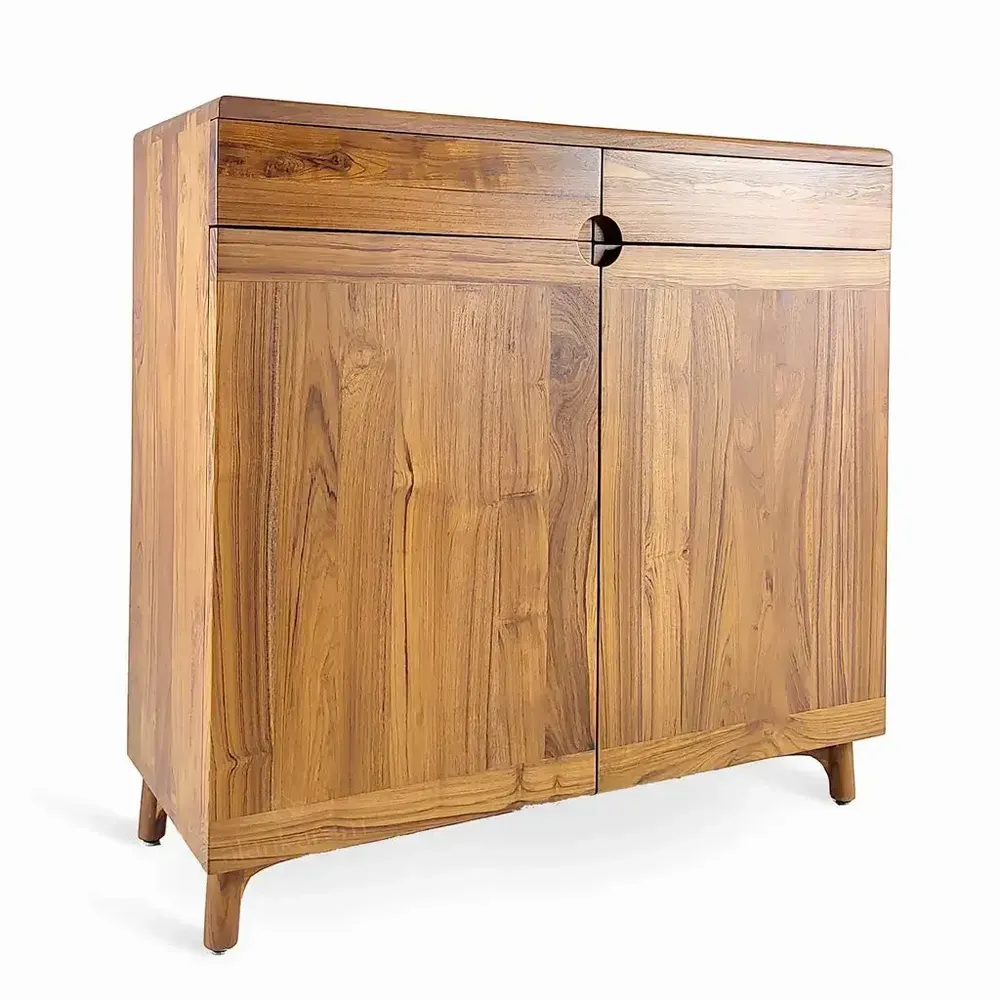 Boîtes de rangement  - Étagère à chaussures/unité de rangement en teck Riktig - ALANKARAM