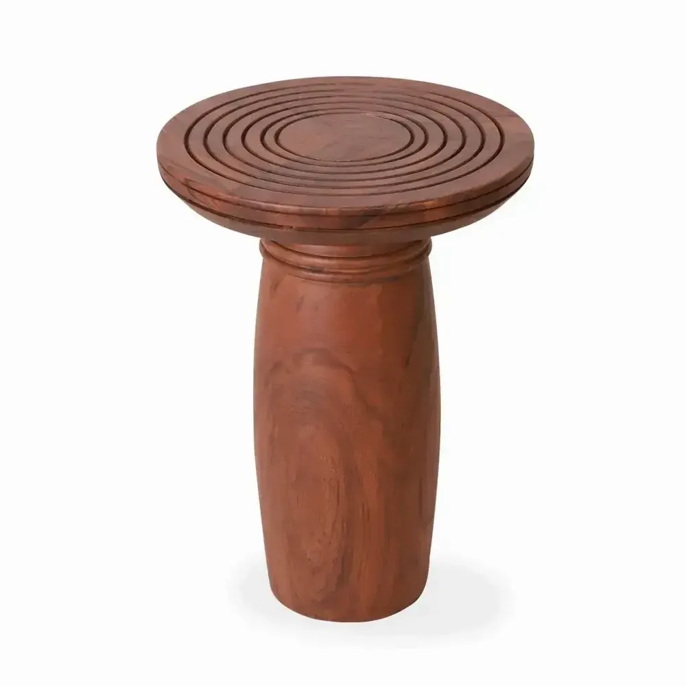 Other tables - Silinda - Teakwood Side Table - ALANKARAM