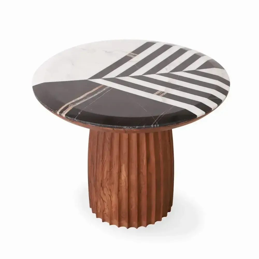 Autres tables  - Silinda - Table d'appoint en teck - ALANKARAM