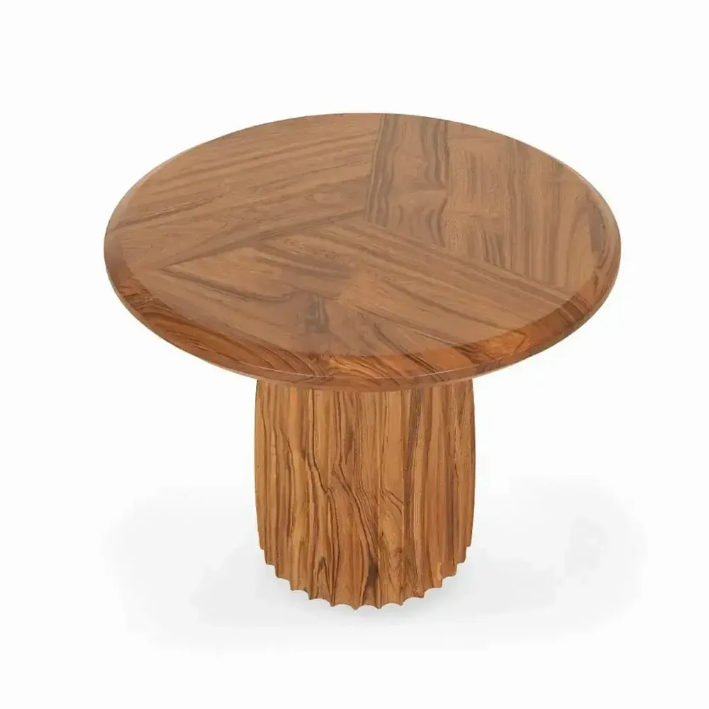 Other tables - Silinda - Teakwood Side Table - ALANKARAM