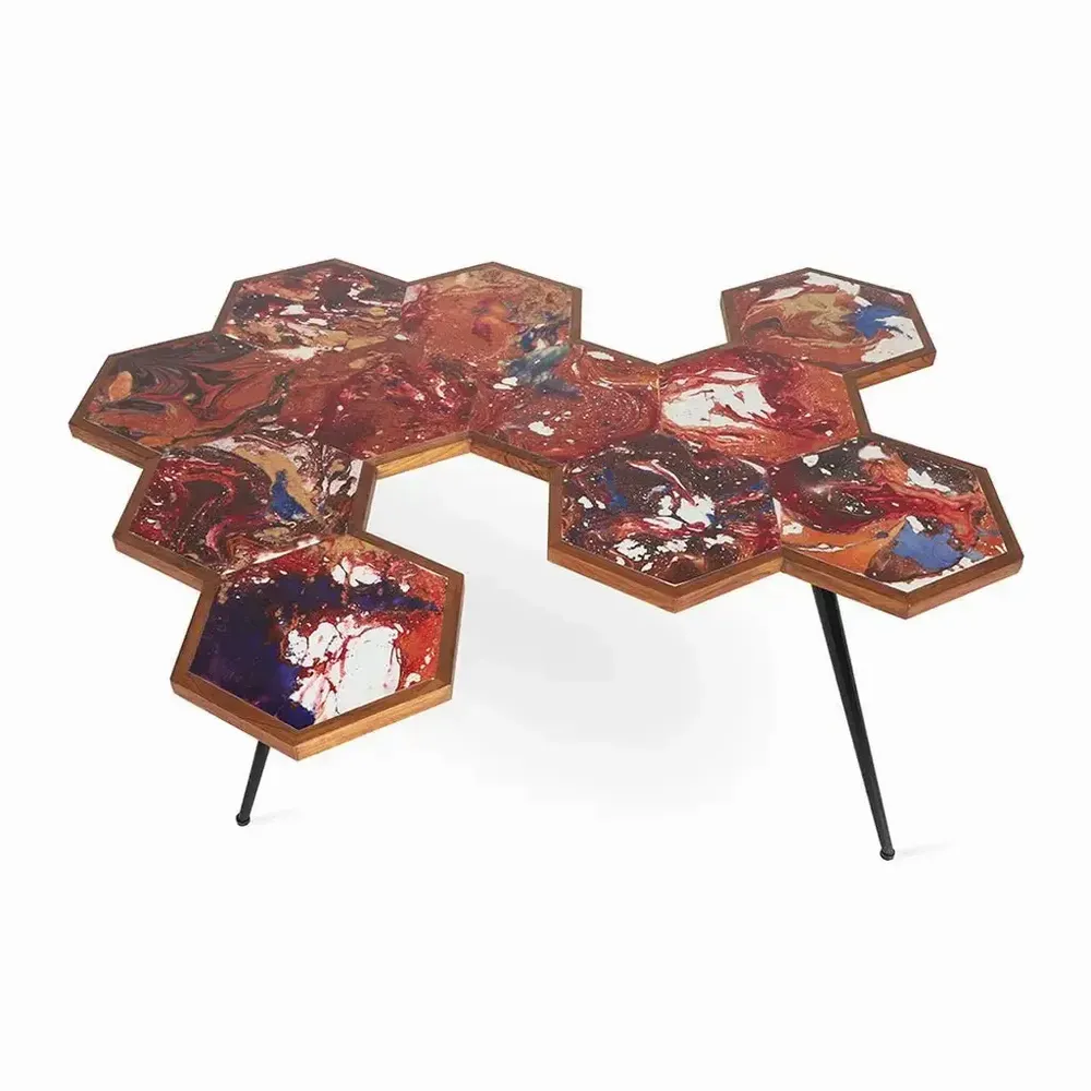 Other tables - Toi - Metal Center Table with Multicolor - ALANKARAM