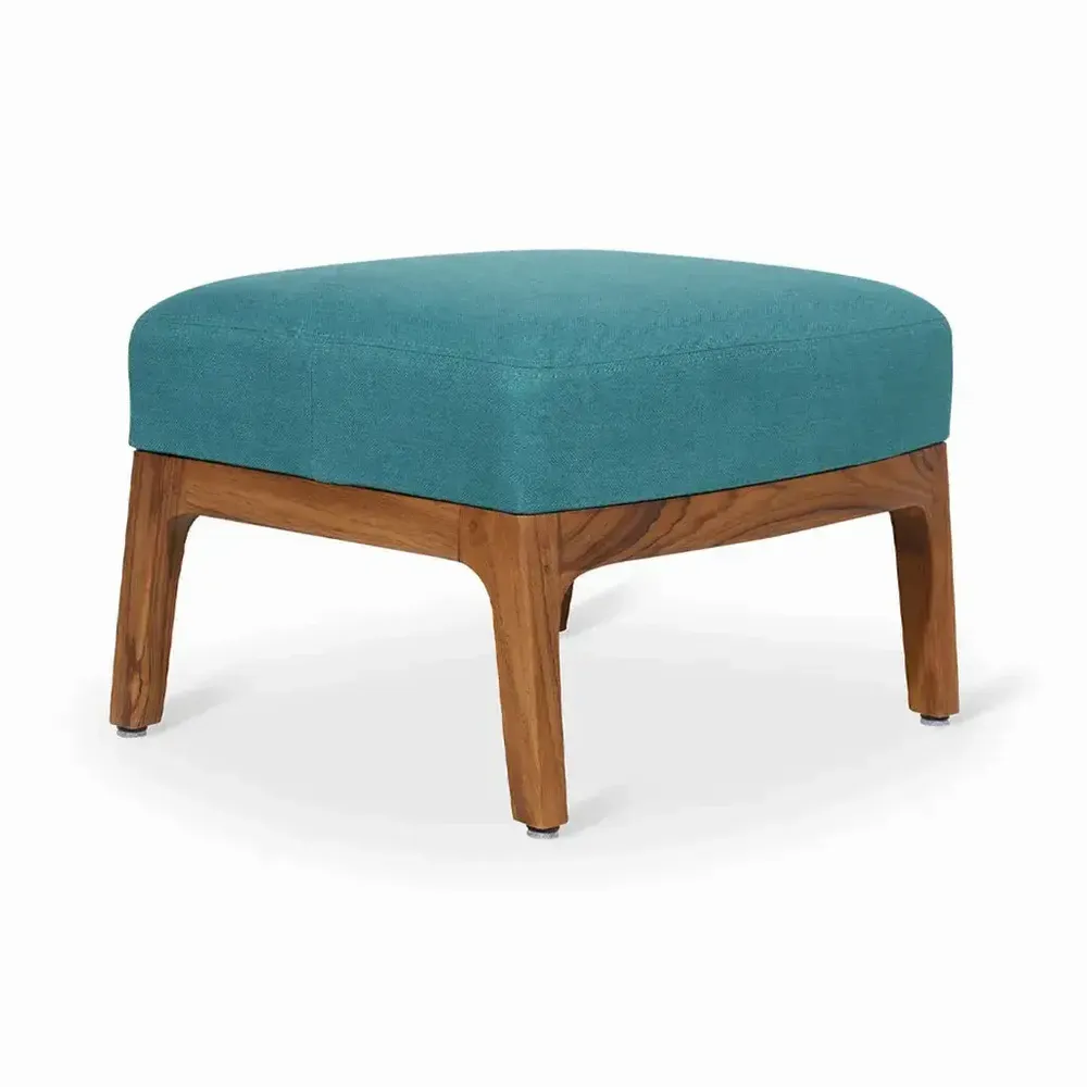 Repose-pieds - Toso - Repose-pieds en tissu vert - ALANKARAM